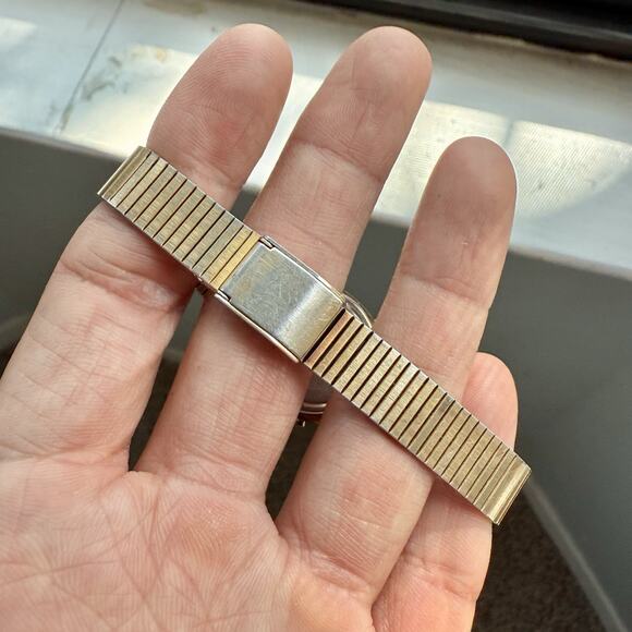 Vintage Texas Instruments Chronograph Alarm Watch Gold Tone Stainless Steel - Picture 7 of 8